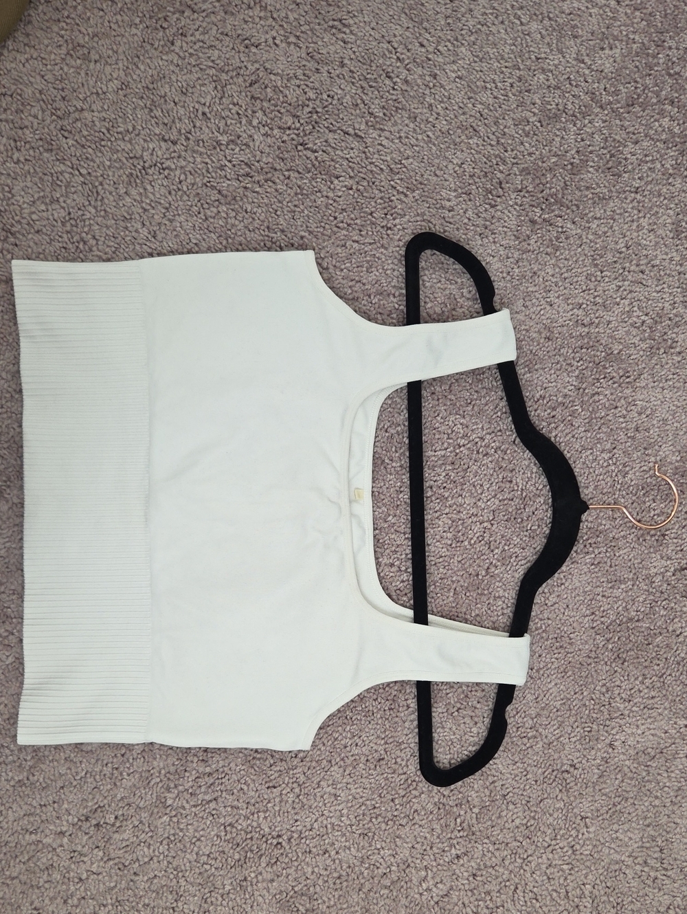 H&M Move Women’s Cream Hem Crop Tank Top - Size Large